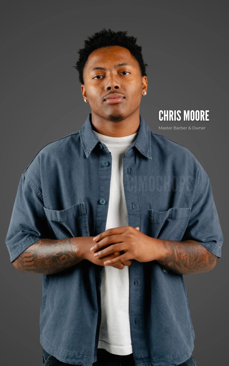 Chris Moore, master barber and owner of Cimo Studios